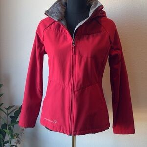 Free Country Red Hooded Softshell Jacket